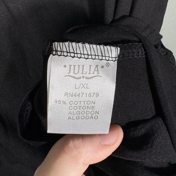 Julia Women's Dopamine Rhinestone Bling Cat Black Top - Size L/XL - Whimsygoth - Picture 6 of 8